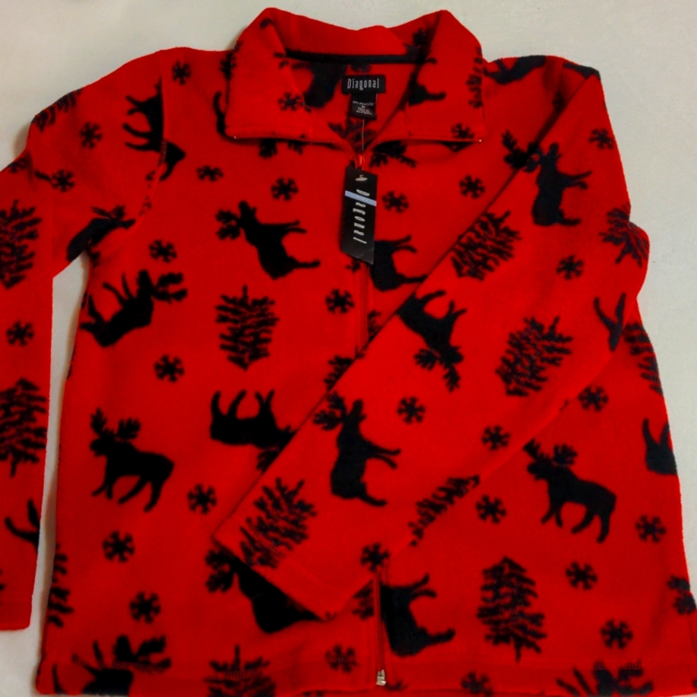 NWT Diagonal moose sweater